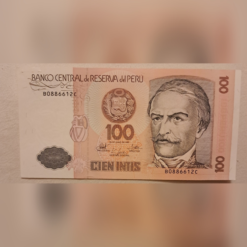 PERUVIAN CIEN INTIS 100 VINTAGE COLLECTIBLECIEN INTIS 100 VINTAGE COLLECTIBLE